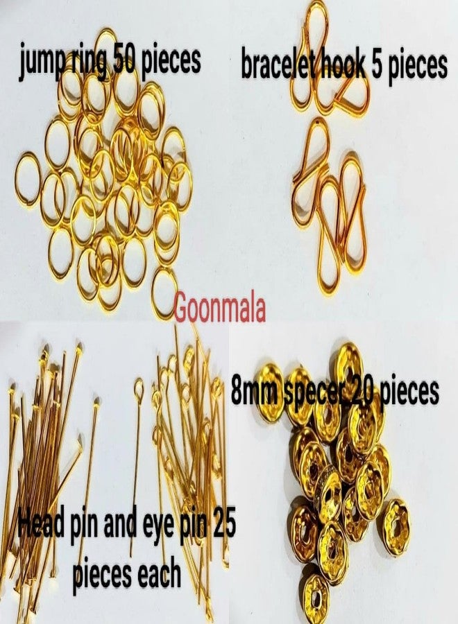 Goonmala مجموعة صنع راخي غونمالا، اصنعها بنفسك، 15-20 راخي، تتضمن خرز راخي فاخر، وقلادة، وخيط، وجميع المواد الأساسية | (24) - Image 4